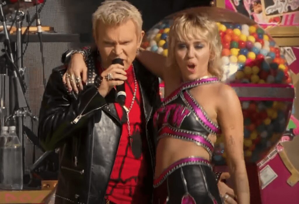Miley Cyrus Teams With Billy Idol, Covers Nine Inch Nails at Super Bowl Pregame Show