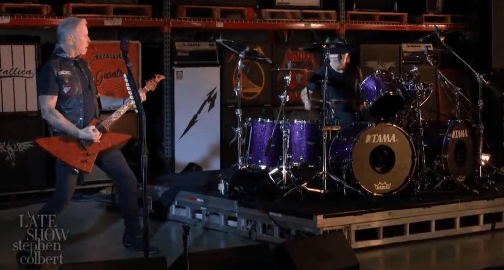 Metallica Bring 'Enter Sandman' to Stephen Colbert's Super Bowl Special