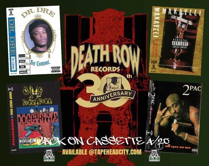 Dr. Dre, Snoop Dogg, 2Pac Coming to Cassette for Death Row Records' 30th Anniversary