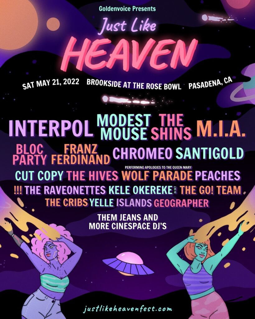 Interpol, Modest Mouse, M.I.A., The Shins to Headline Just Like Heaven Music Fest