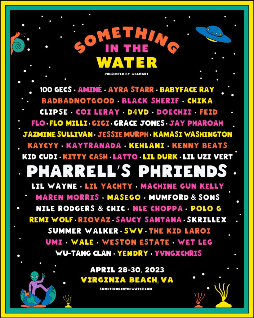 Pharrell’s Something In The Water Festival 2023 Lineup Has Clipse, Grace Jones, Lil Wayne, More