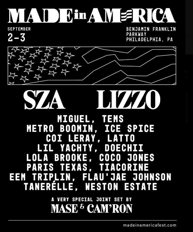 SZA & Lizzo Headlining Made In America With Special Joint Set by Ma$e & Cam’Ron