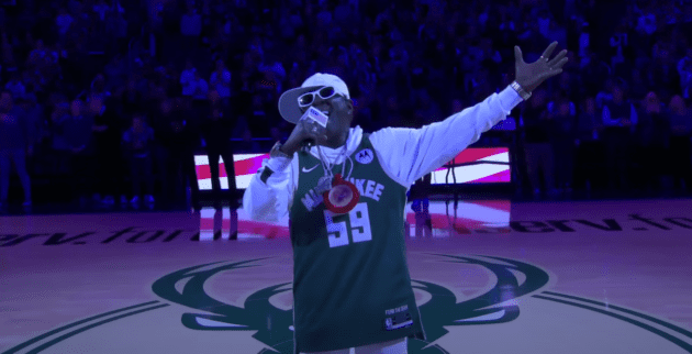 Flavor Flav Sings National Anthem At Bucks Game