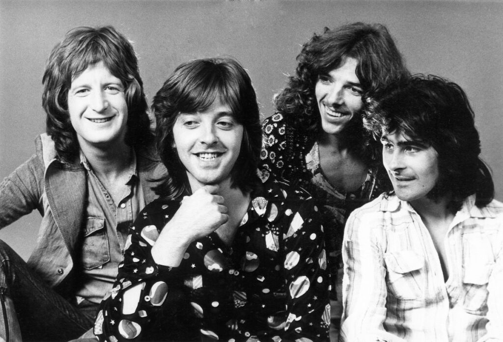 Badfinger band members Pete Ham, Joey Molland, Mike Gibbons, and Tommy Evans