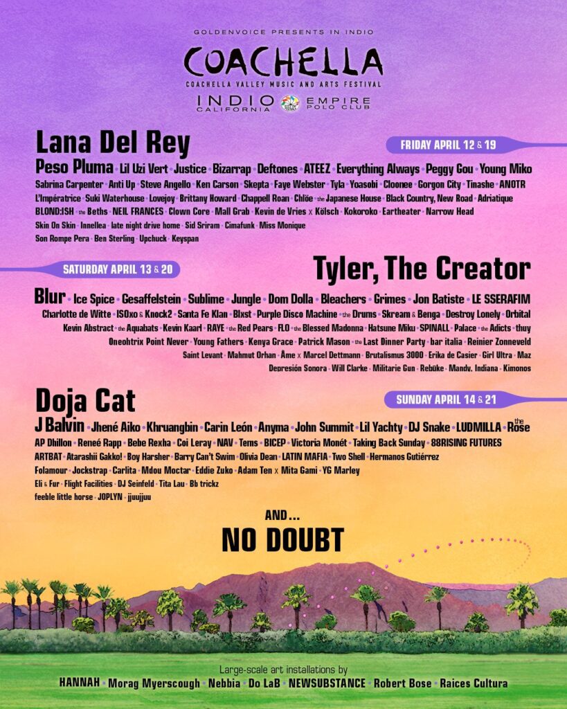 Coachella 2024 Lineup Has No Doubt, Sublime, & Blur