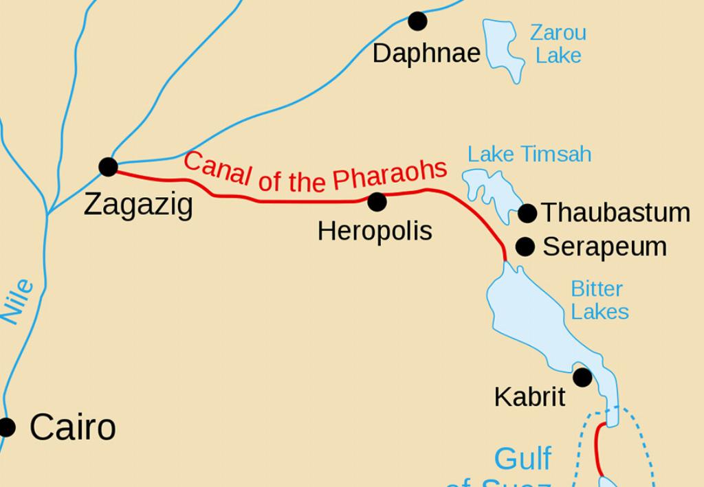 Map of Canal of Pharaohs
