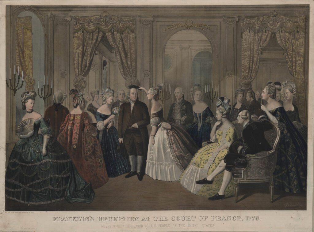 Franklins Reception At The Court Of France