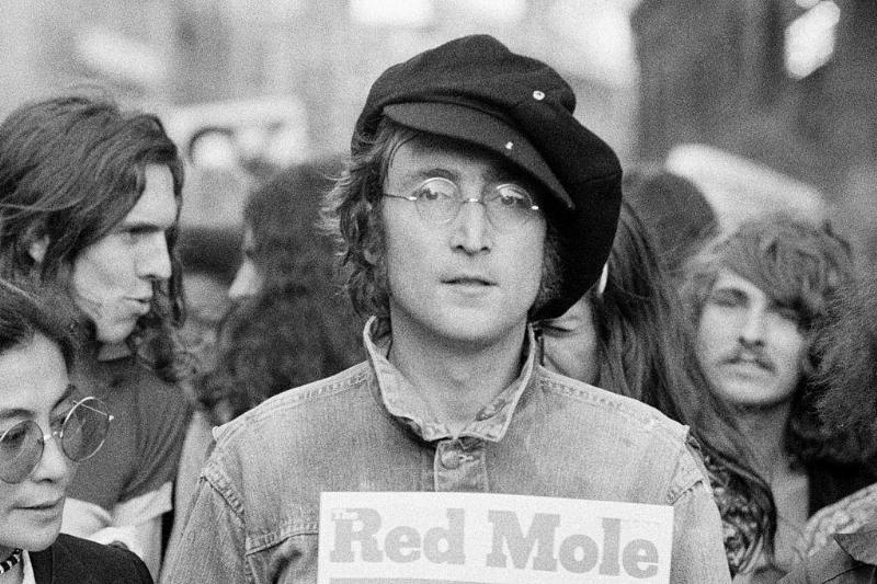 John Lennon at a rally