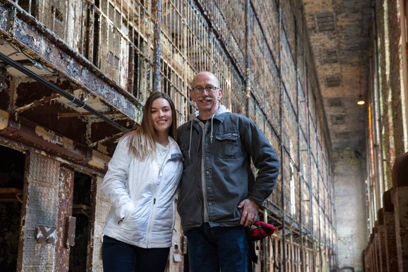 people photographed at rusted Ohio State Reformatory