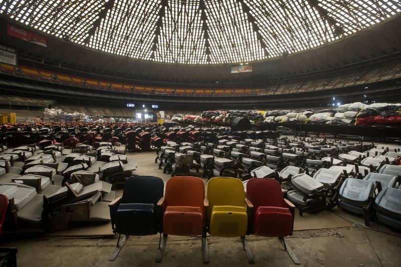 interior of the Houston Astrodome in Houston, TX is pictured on Feb. 2, 2017. The stadium, once called the