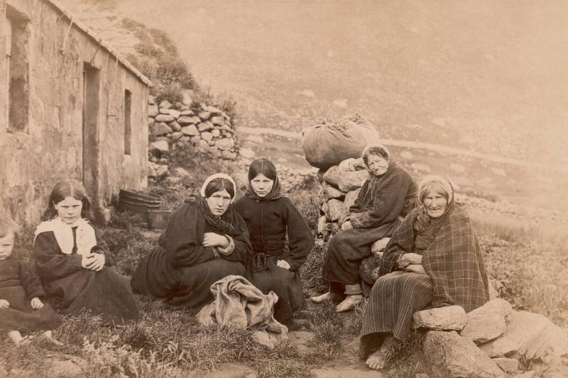 Three generations of women on the archipelago of St Kilda in the Outer Hebrides, Scotland, circa 1880