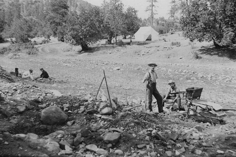 Placer Mining Miners In Prescott, Arizona Territory