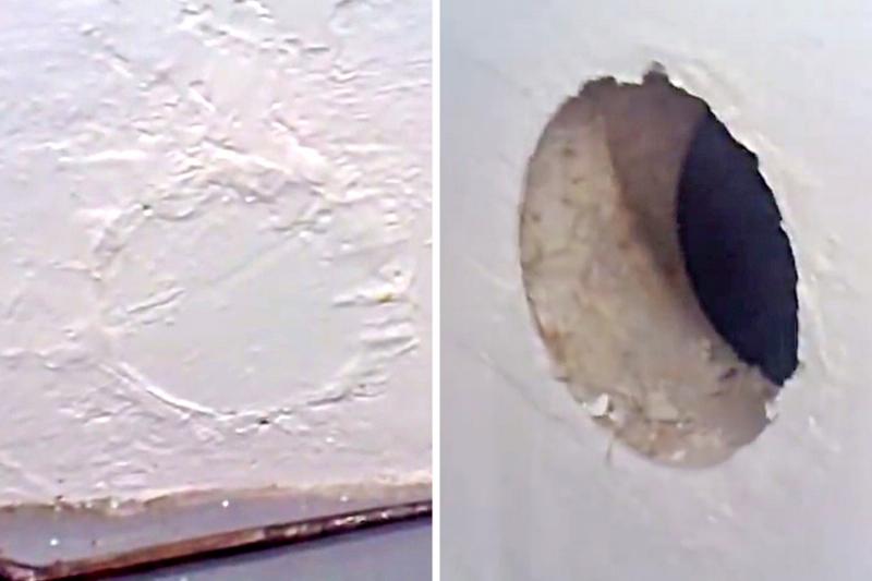 Man Makes Unusual Discovery After Noticing Two Mysterious Circles On Wall