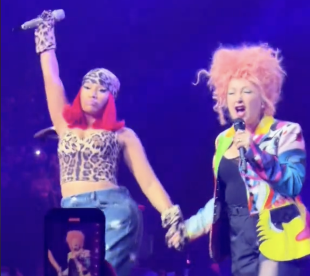 Watch Nicki Minaj Bring Out Cyndi Lauper In Brooklyn