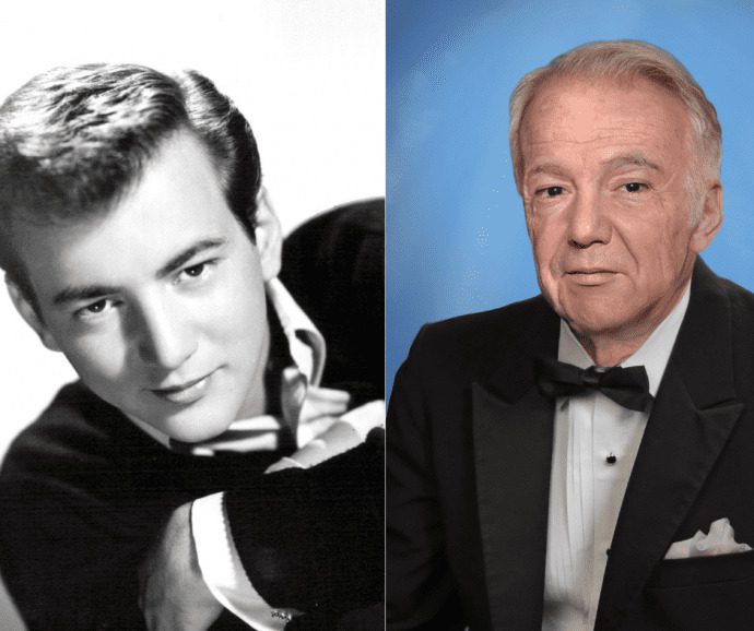Bobby Darin sports a tux in this CGI of him compared to his youthful headshot
