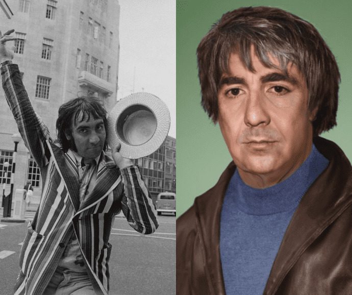 Keith Moon goofs off in his youth while a CGI gives him a straight face