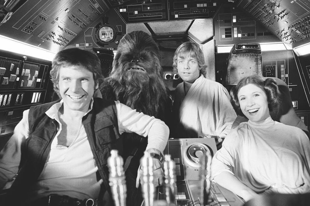 The Gang In The Millennium Falcon