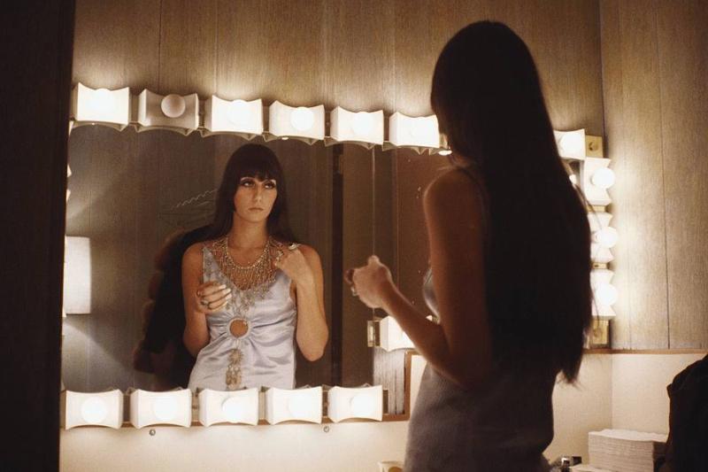 Cher gets ready in her dressing room.