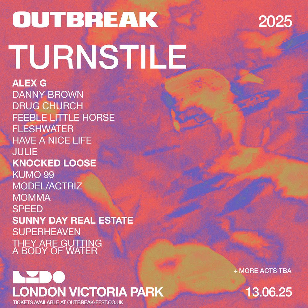 Outbreak Announces One-Day London Fest With Turnstile, Knocked Loose, Alex G, Sunny Day Real Estate, More