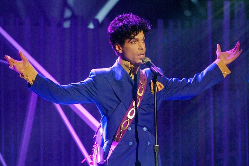 Prince performs the song