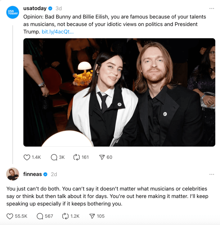 Ted Cruz Mocks Billie Eilish’s Grammys Speech In Senate Hearing, Finneas Responds